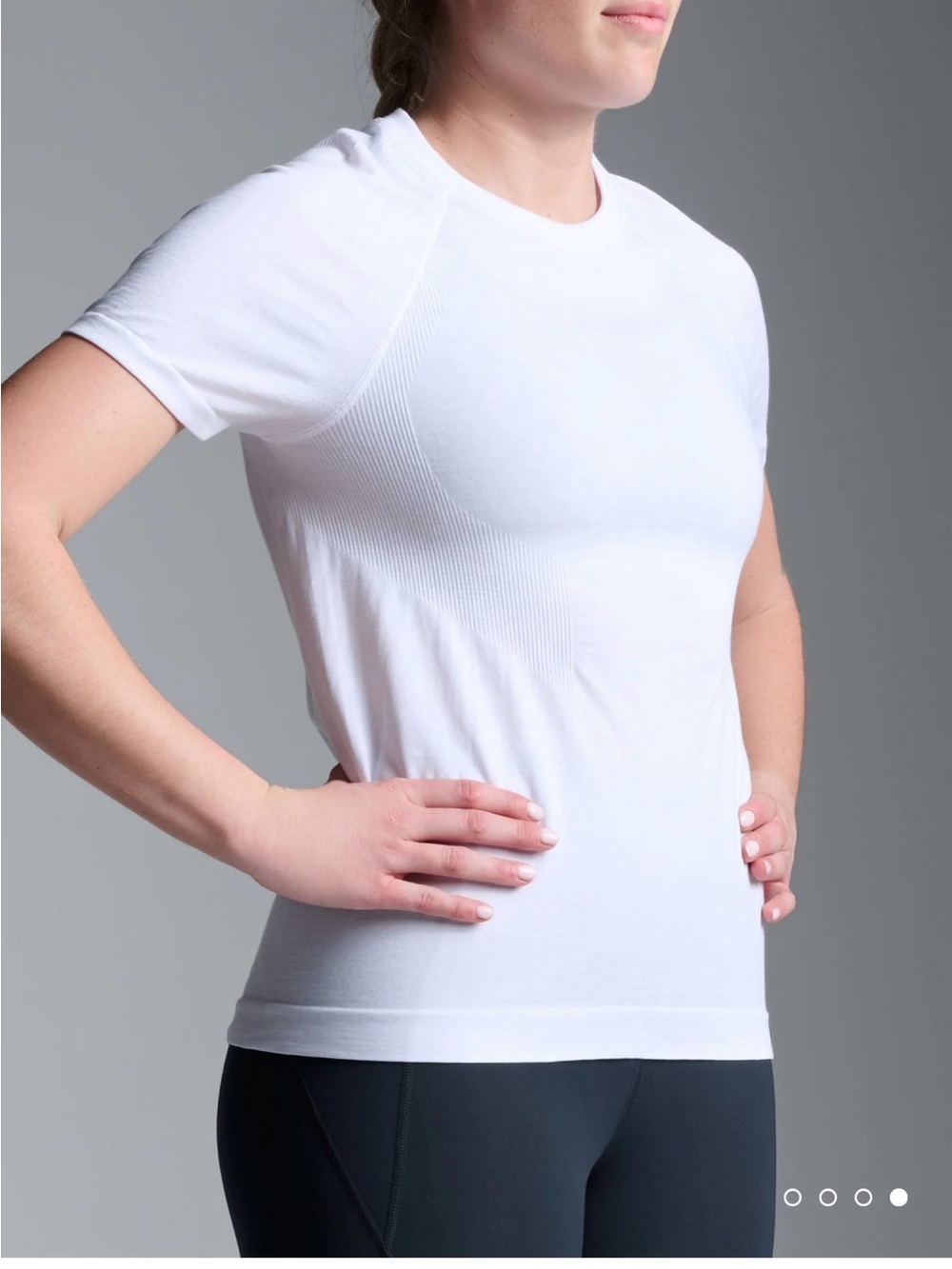 LNDR S/M Here Today Tee White Short-Sleeve Crewneck Tee